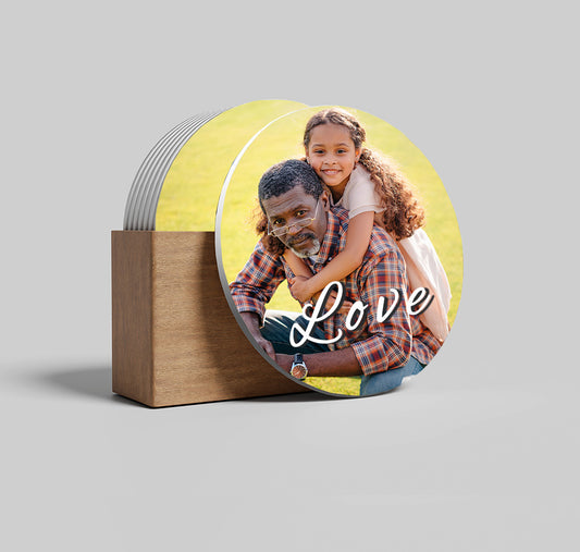 Personalised Coaster Set - Photo + Name