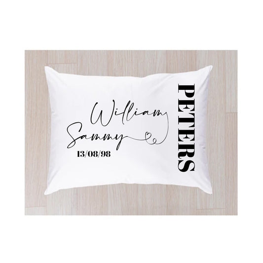 Personalised Couple Pillowcase