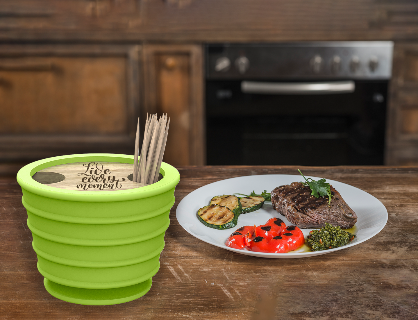 Elegance Toothpick Holder & Dispenser - Live Every Moment