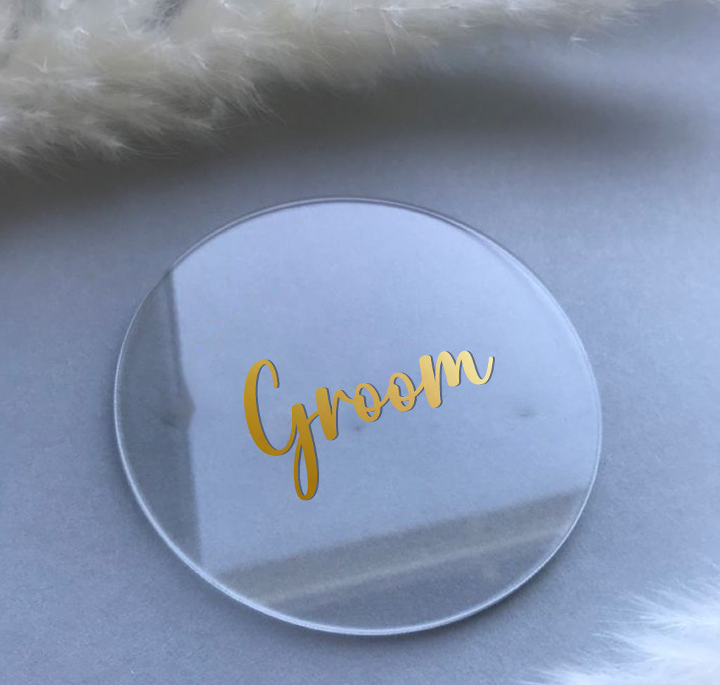 Bride or Groom Coaster Set