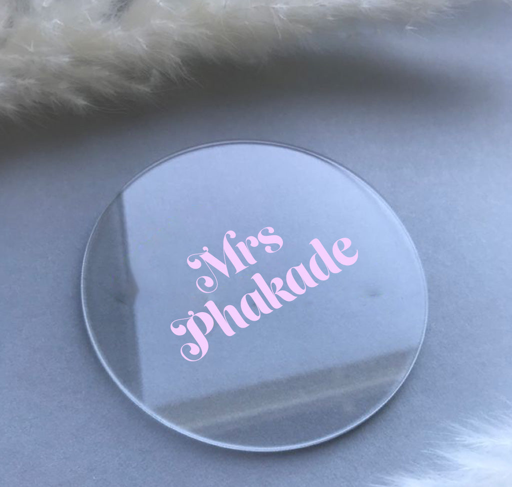 Personalised Coaster Set - Mr or Mrs