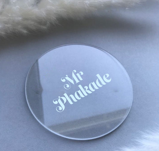 Personalised Coaster Set - Mr or Mrs