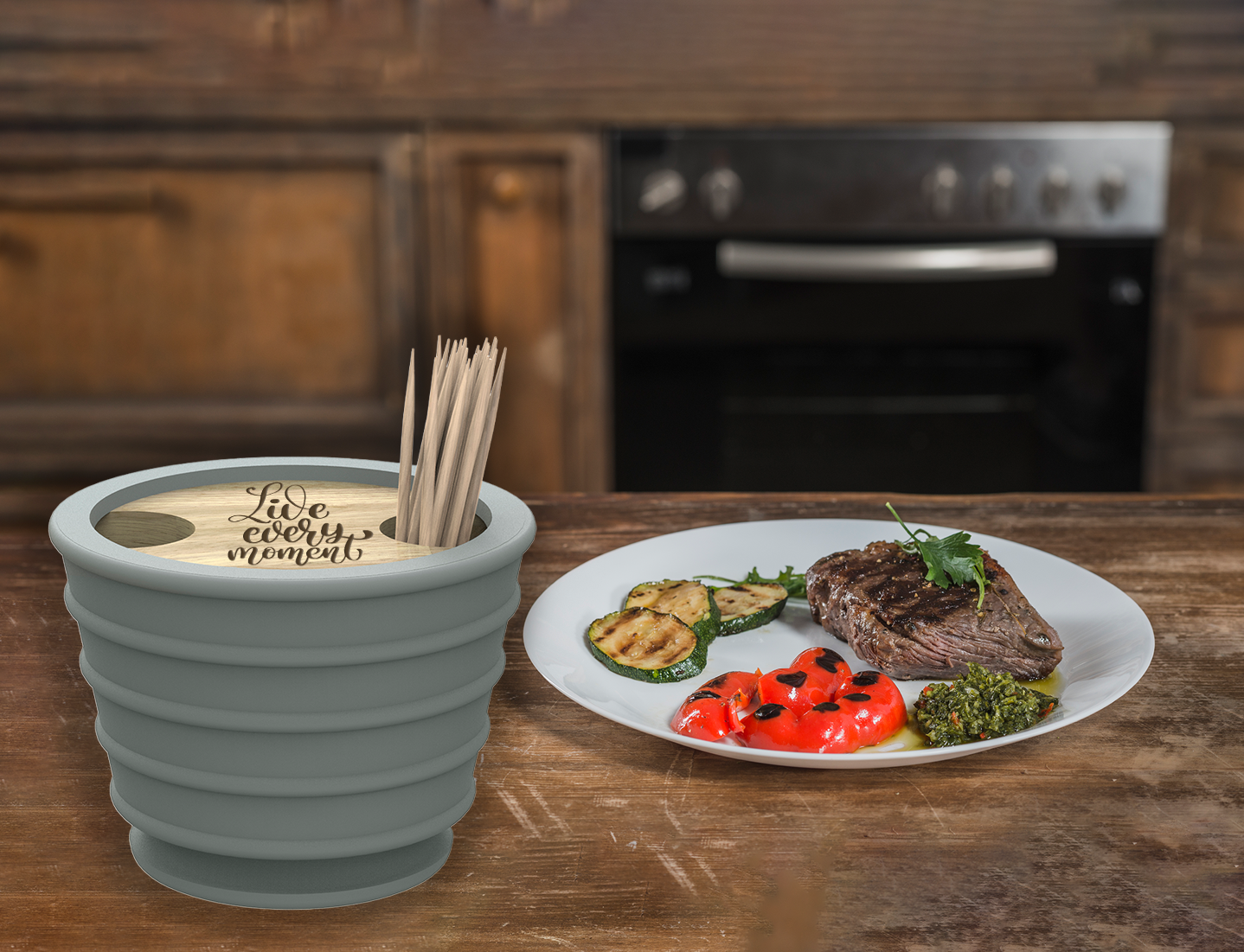 Elegance Toothpick Holder & Dispenser - Live Every Moment