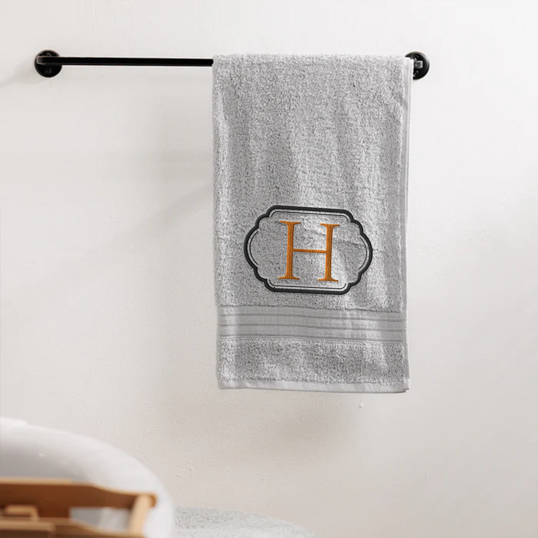 PureStay 100% Cotton Hand Towel - Gold Initial