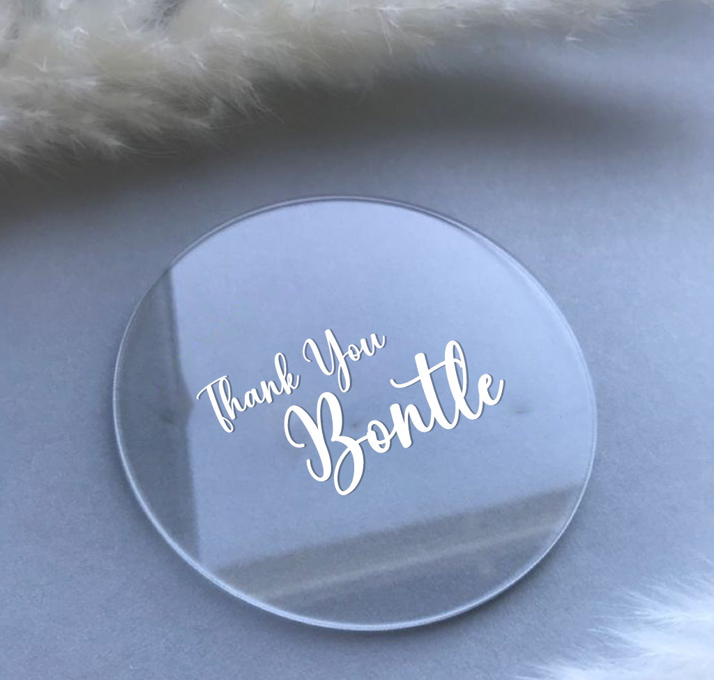 Personalised Coaster Set - Thank you + Name