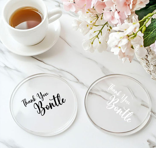 Personalised Coaster Set - Thank you + Name