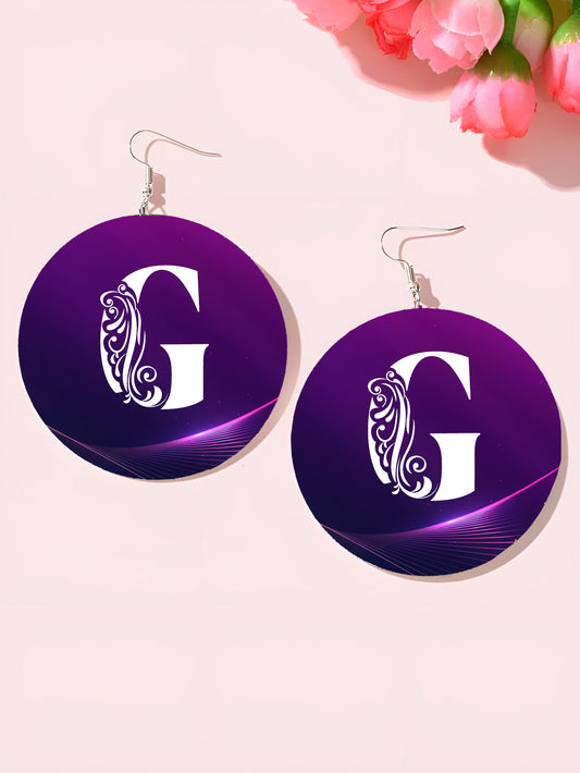 Personalised Earrings - Art Initial