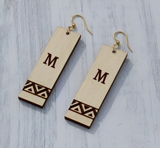 Personalised Classy Earrings - Initial
