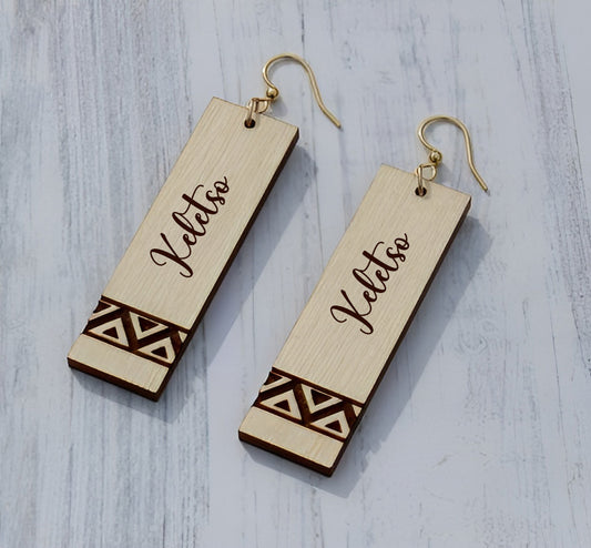 Personalised Classy Earrings - Name