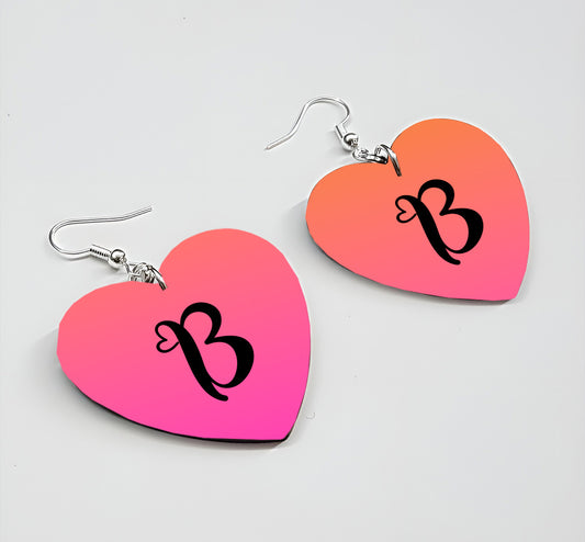 Personalised Classy Earrings - Initial (Ombre)
