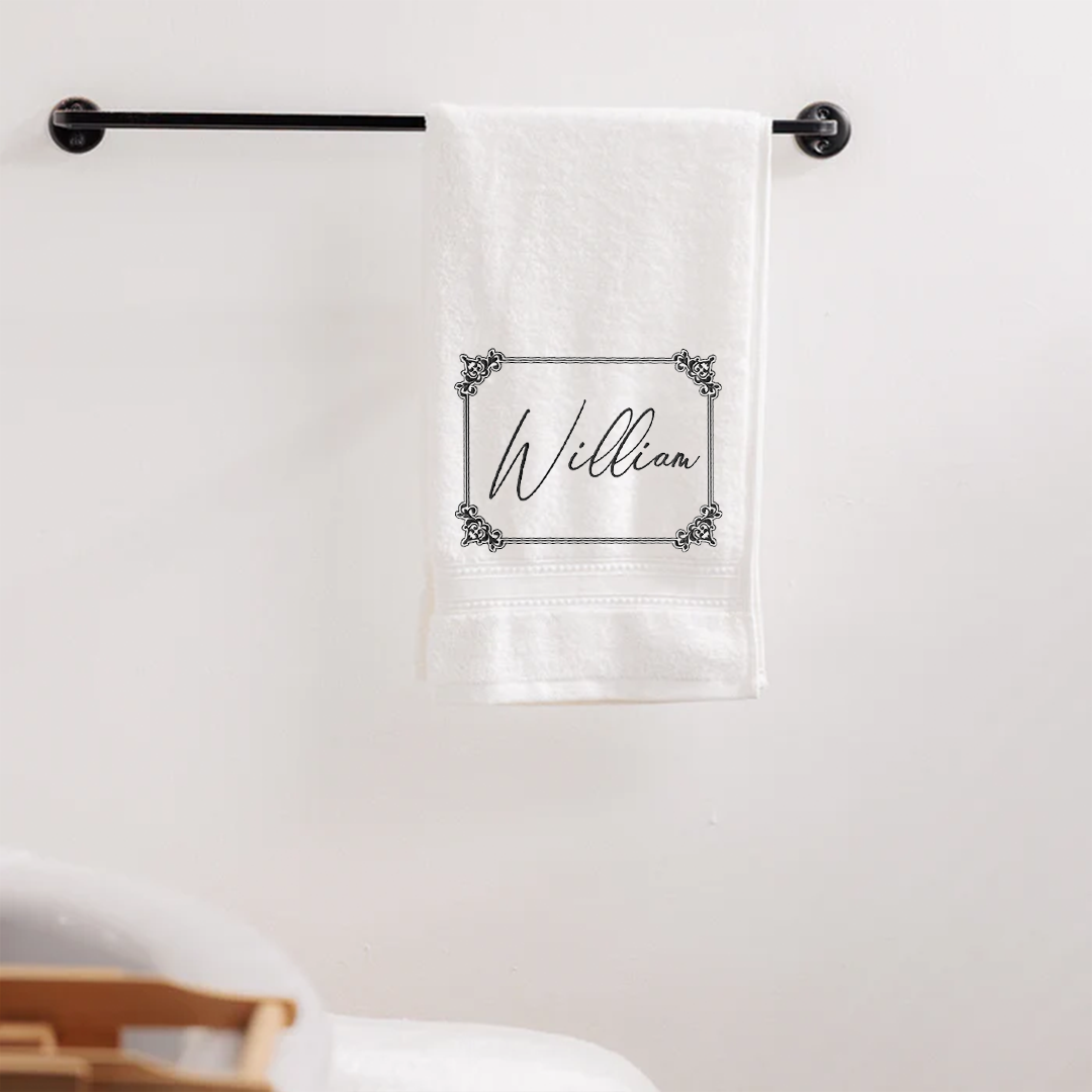100% Cotton Hand Towel - Art + NAME