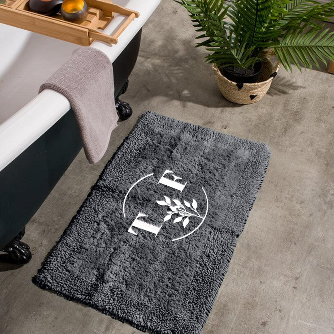 Bathroom Soft Luxury Cotton Rug - Art + Initials