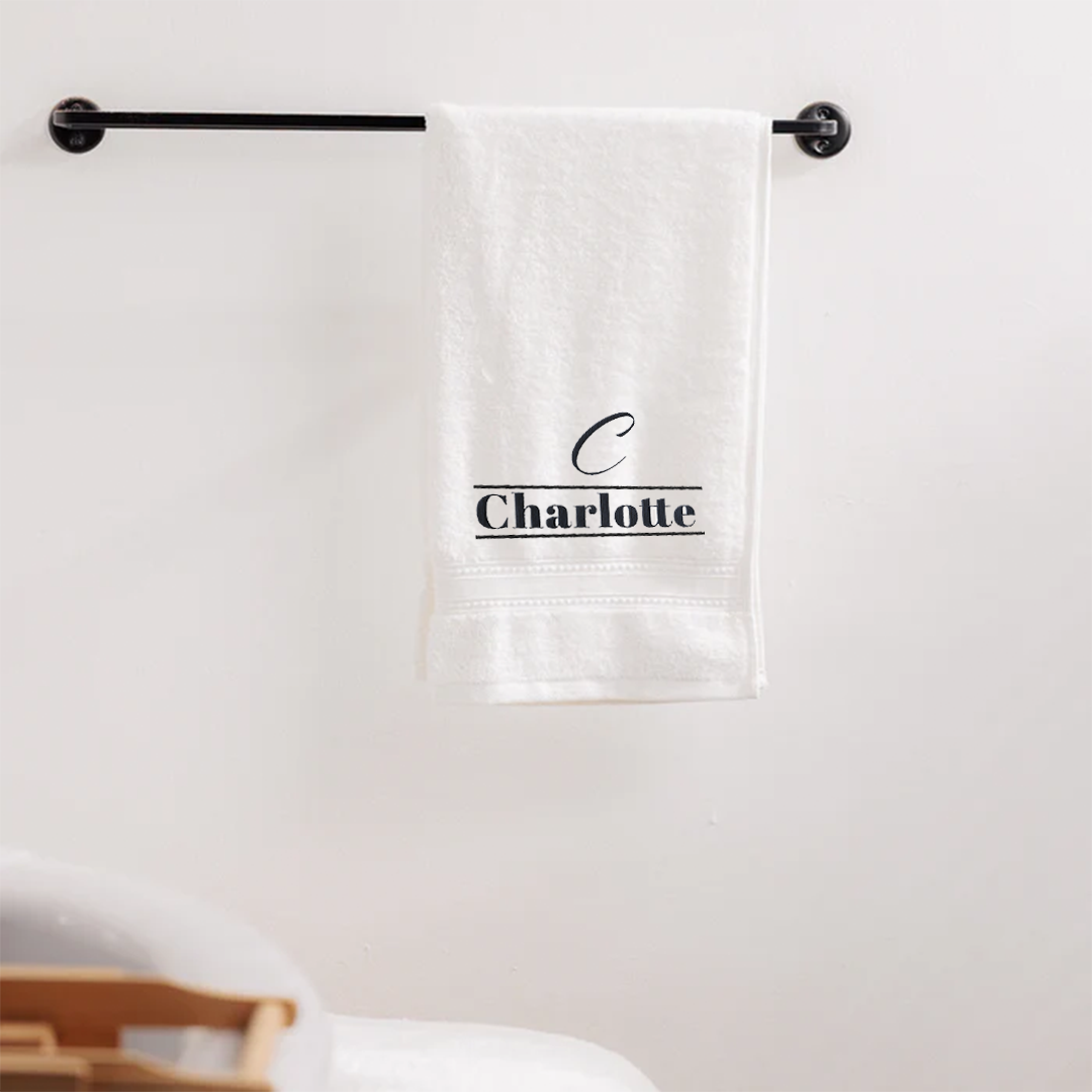 PureStay 100% Cotton Hand Towel - Initial + Name