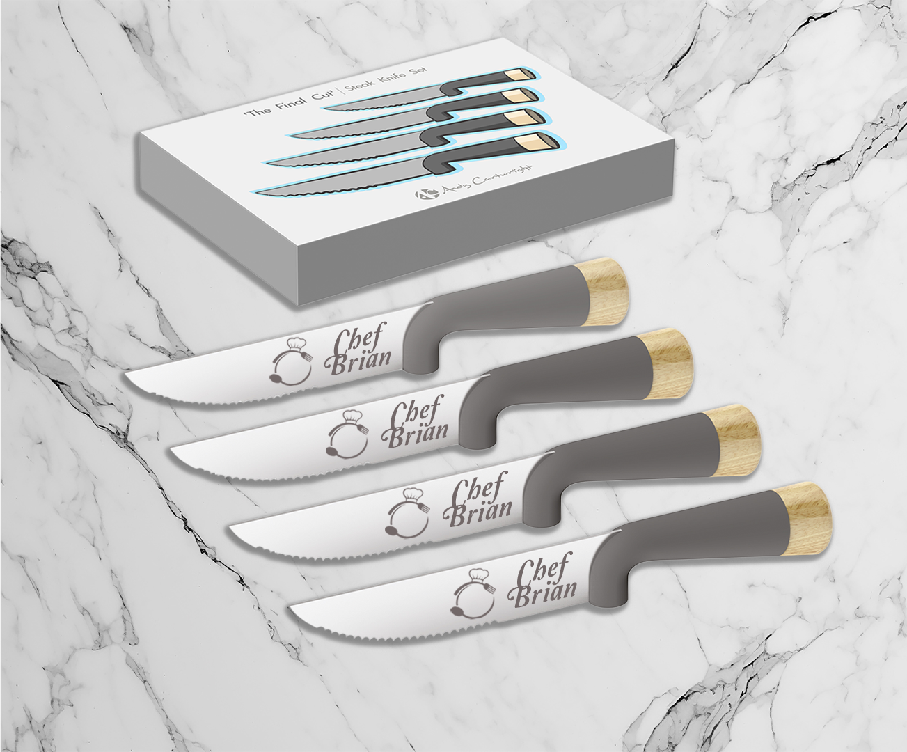 EdgeFour Steak Knife Set - Chef Brian