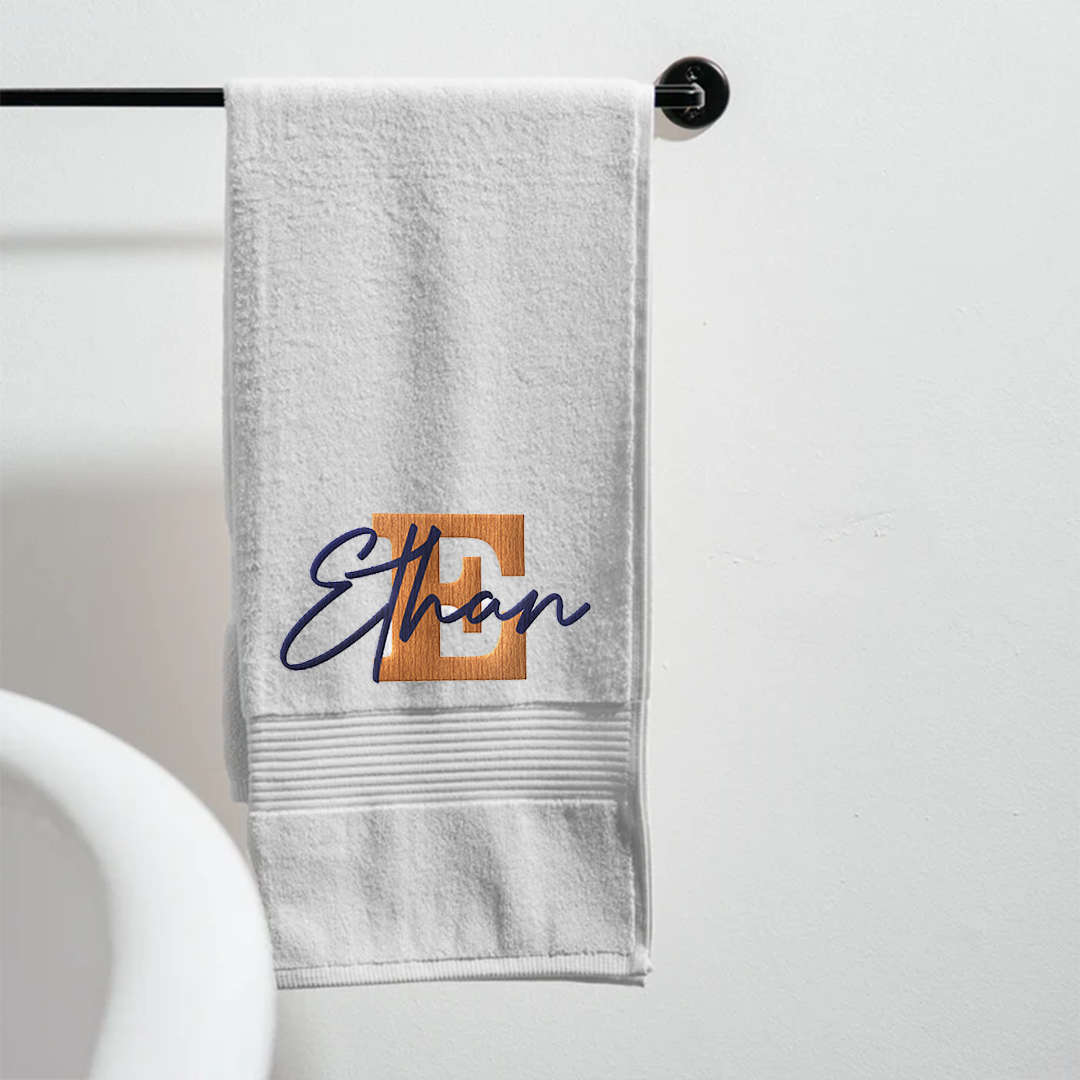 Personalised PureStay 100% Cotton Hand Towel - Brown