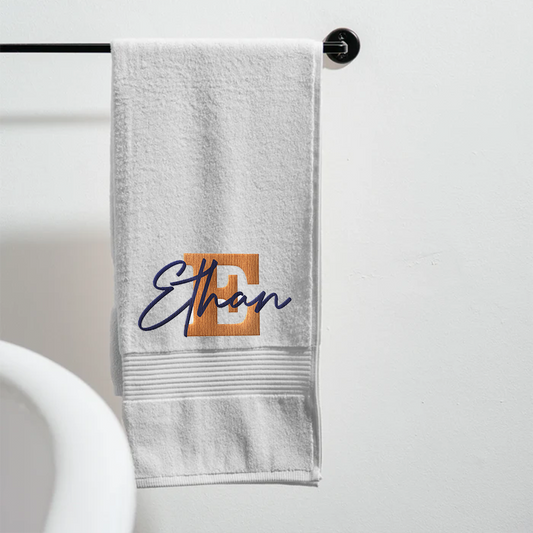 Personalised PureStay 100% Cotton Hand Towel - Brown