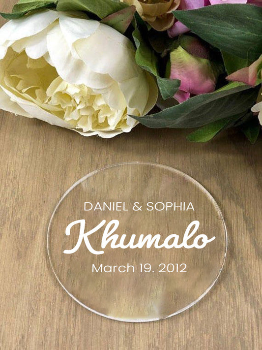 Personalised Coaster Set - Couple Names