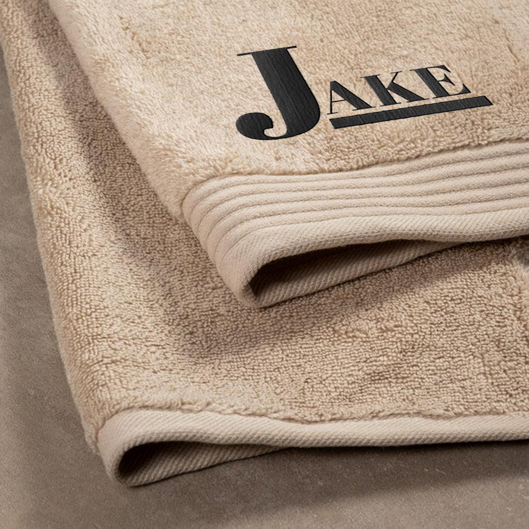 PlushCrown Cotton Zero Twist Bath Sheet - NAME