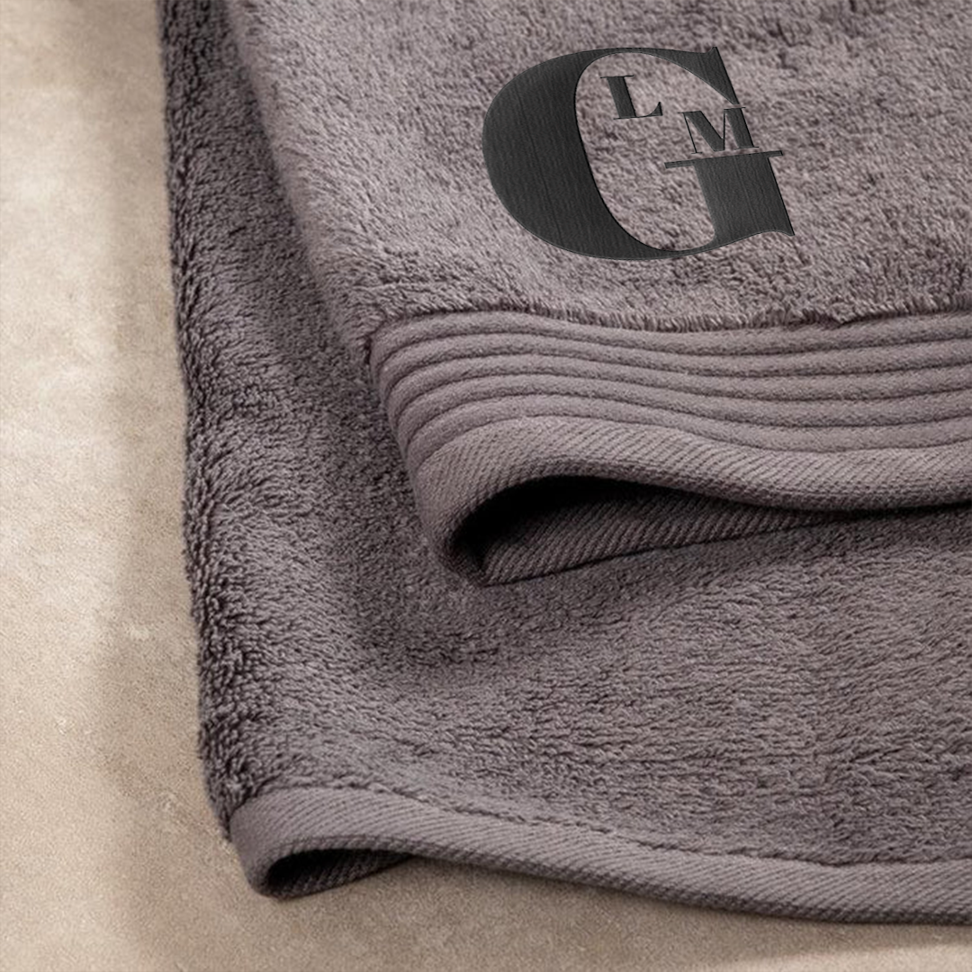 Luxury Egyptian Cotton Zero Twist Bath Sheet - Initial