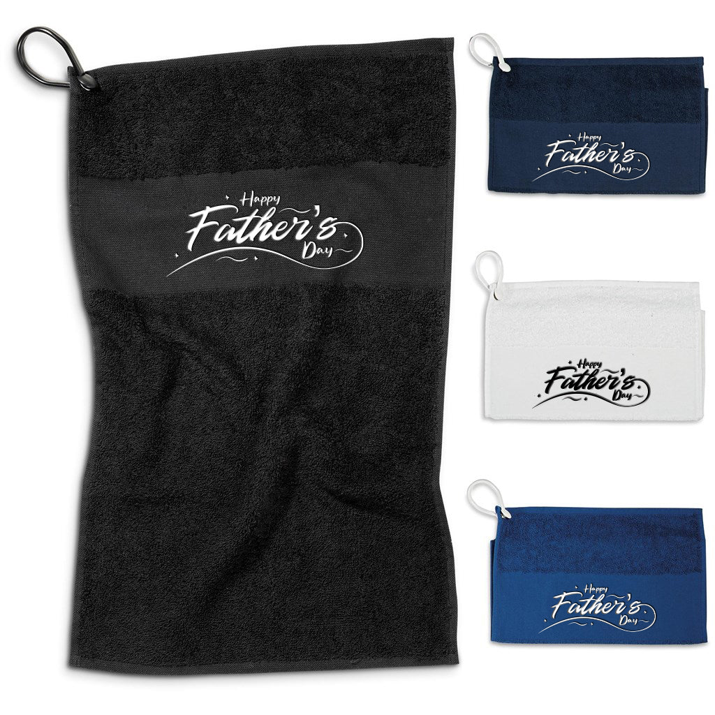 Happy Fathers Day Golf Towel