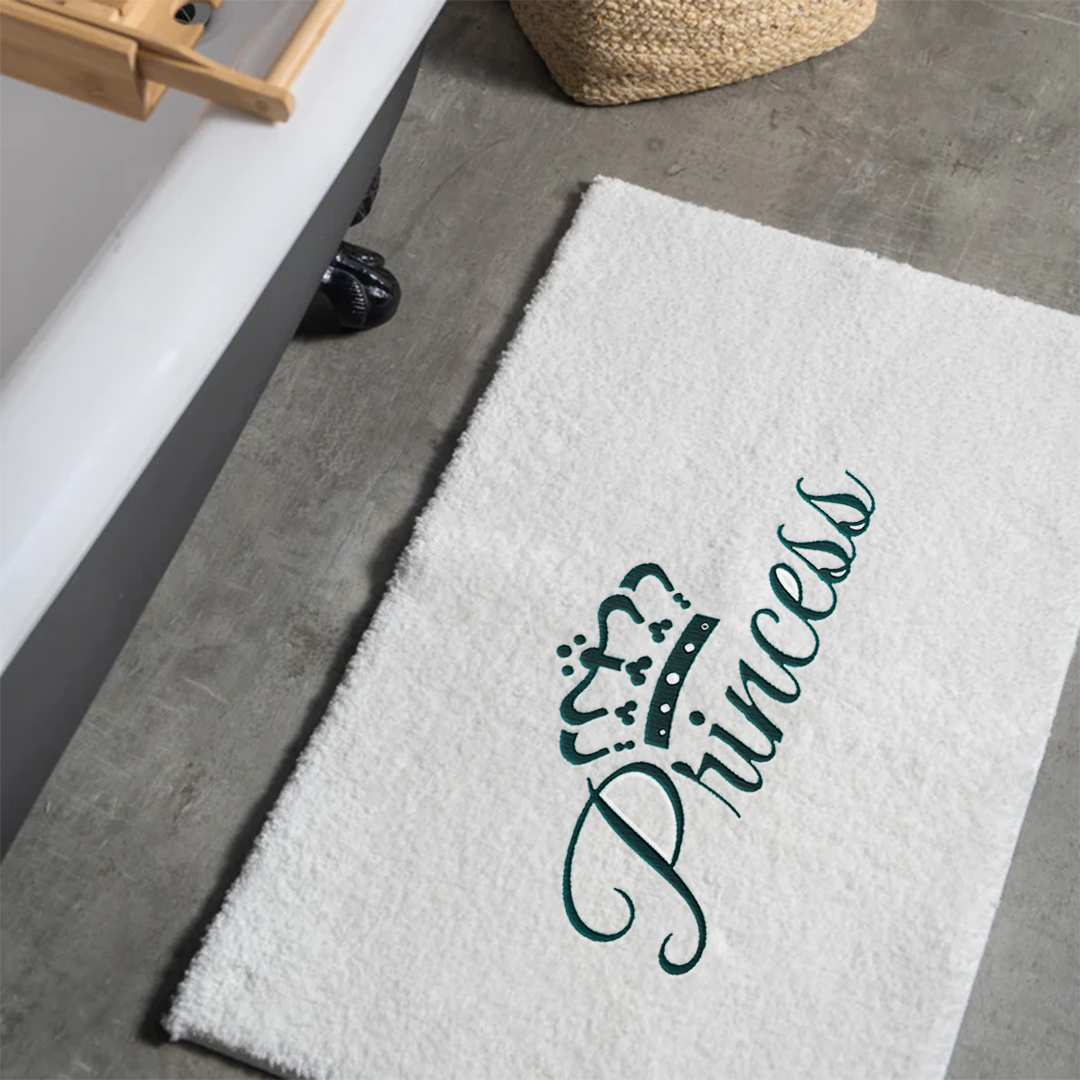 Cotton BareBay Anti-Slip Bath Mat - Crown Name