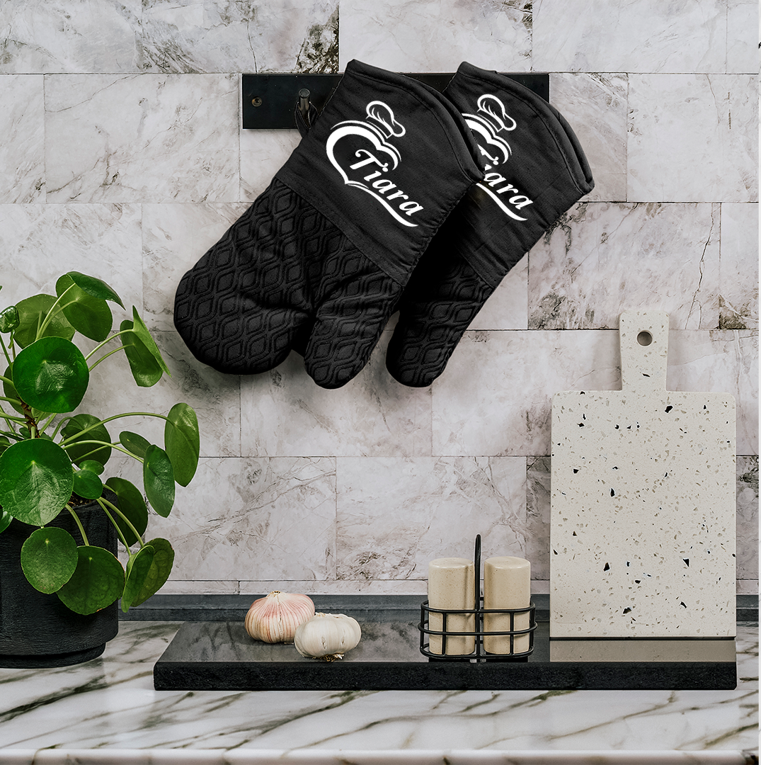 Heat Comfort Oven Glove Pair - Art + Name