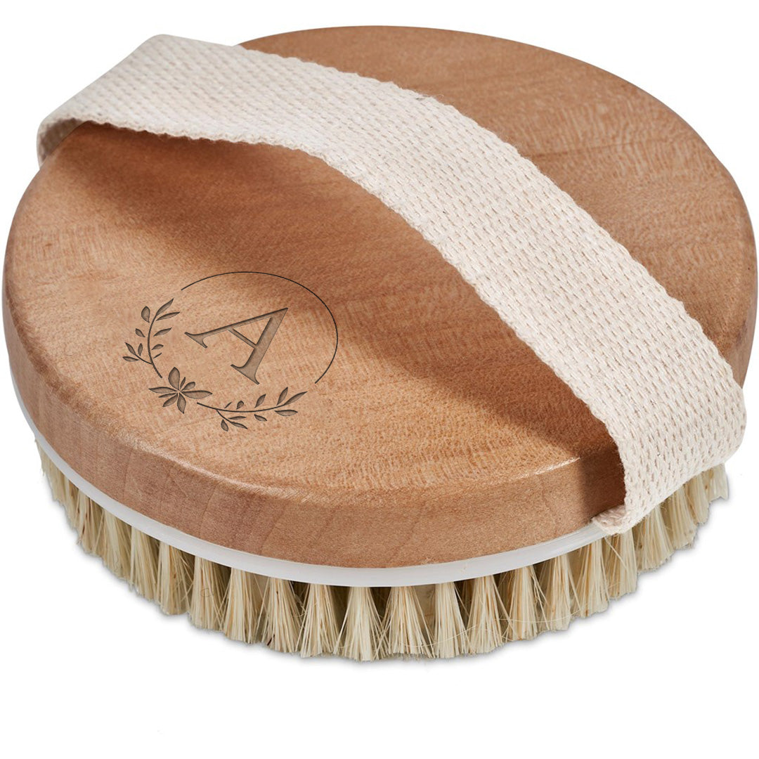 Personalized Glow Exfoliator & Massager - Initial & Leaf