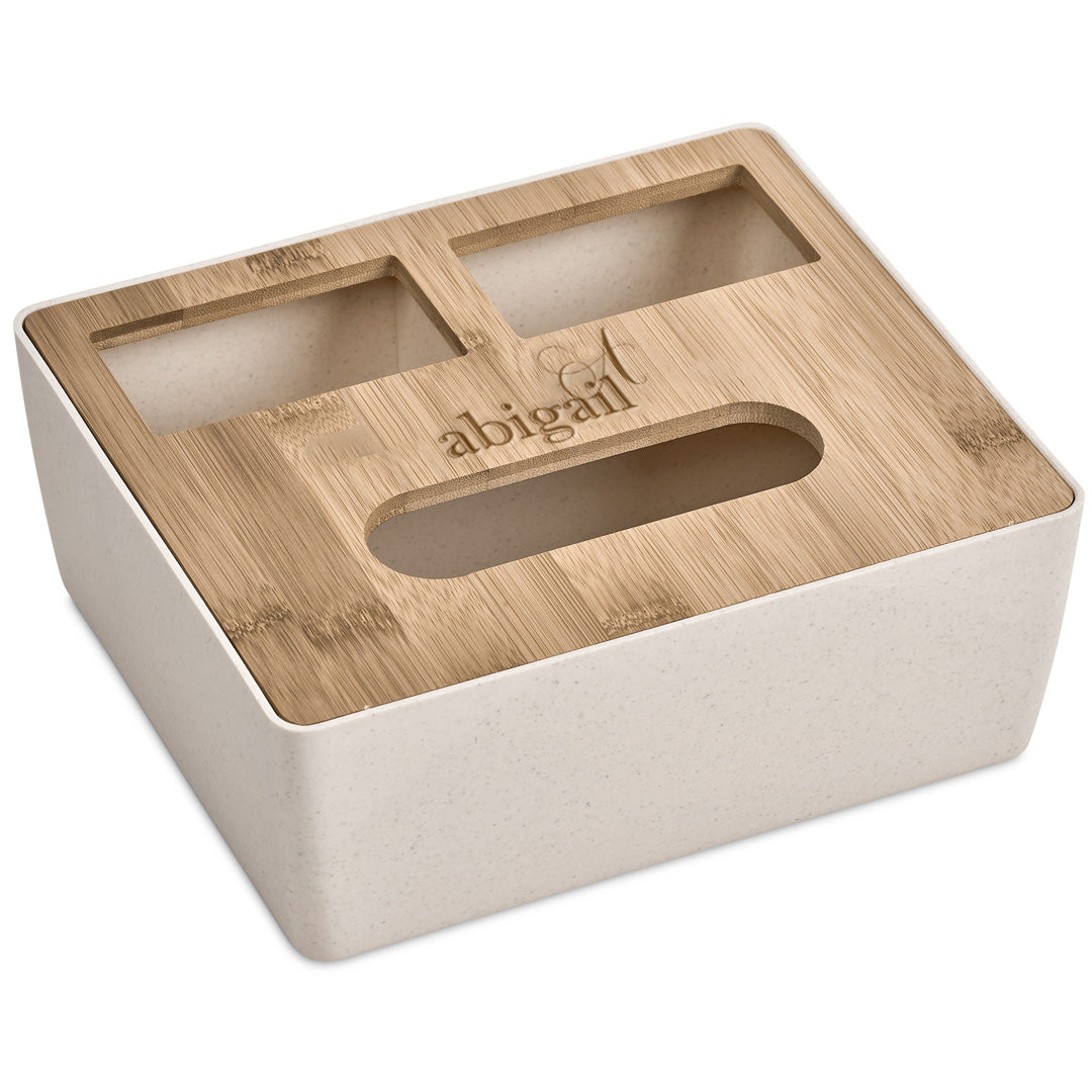 Desk Caddy Tissue Box (Engraved) Name + Initial