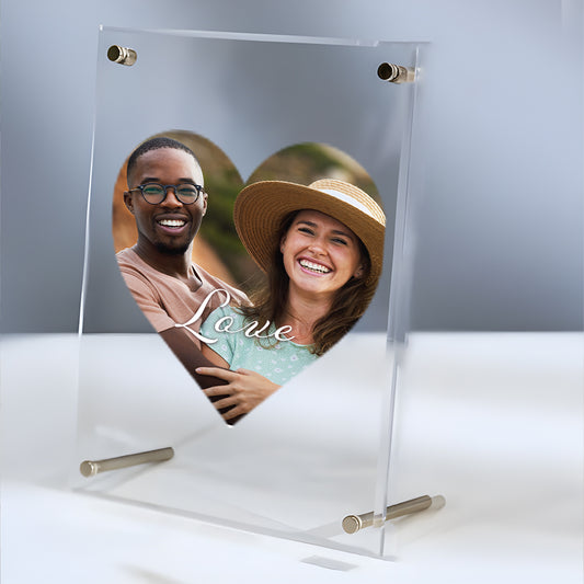 Personalised Acrylic Frame - Heart Photo