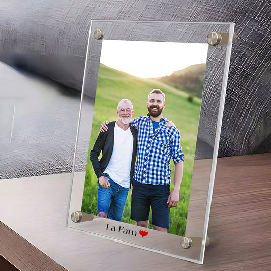 Personalised Acrylic Frame - La Fam + Photo