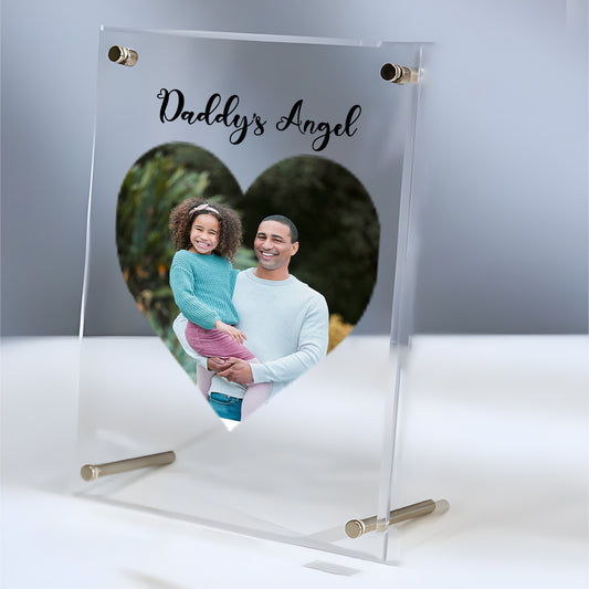 Personalised Acrylic Frame - Daddy's Angel Photo