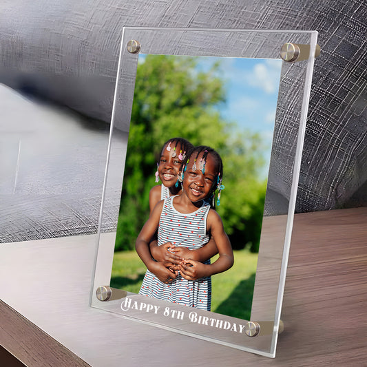 Personalised Acrylic Frame - Happy Birthday + Photo