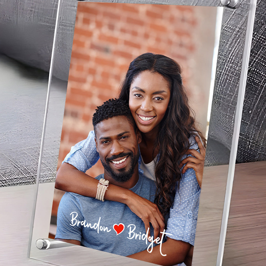 Personalised Lovers Acrylic Photo Frame