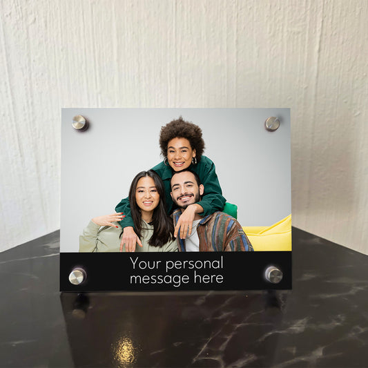 Personalised Family Acrylic Photo Frame - Add Your Message