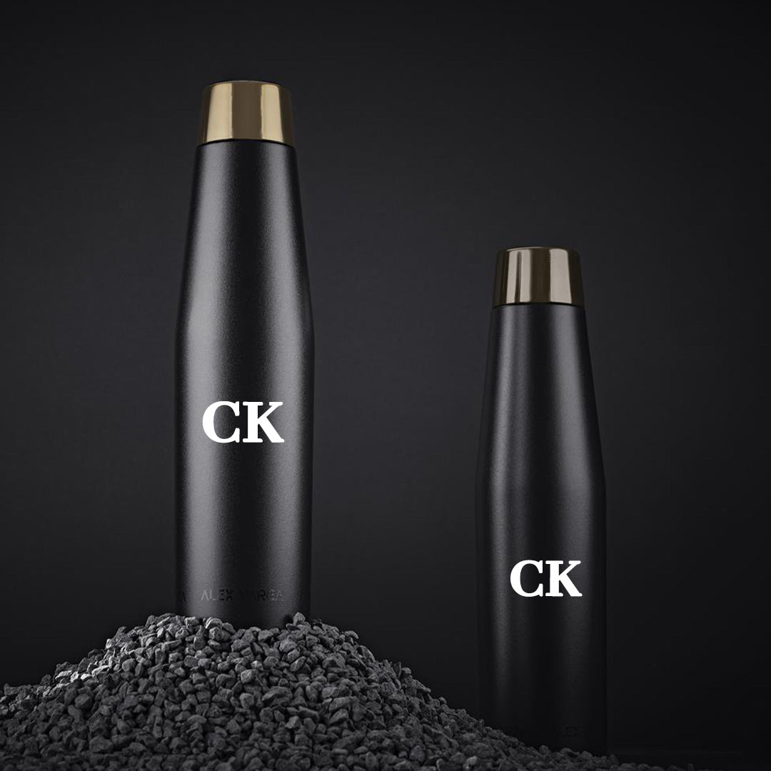 Solis Thermal Stainless Steel Vacuum Water Bottle - Initials