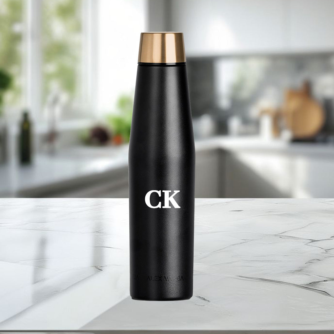 Solis Thermal Stainless Steel Vacuum Water Bottle - Initials