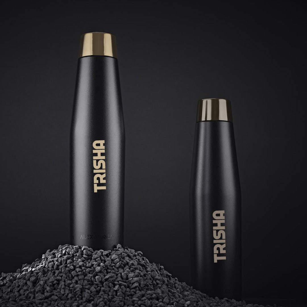 Solis Thermal Stainless Steel Vacuum Water Bottle - Name