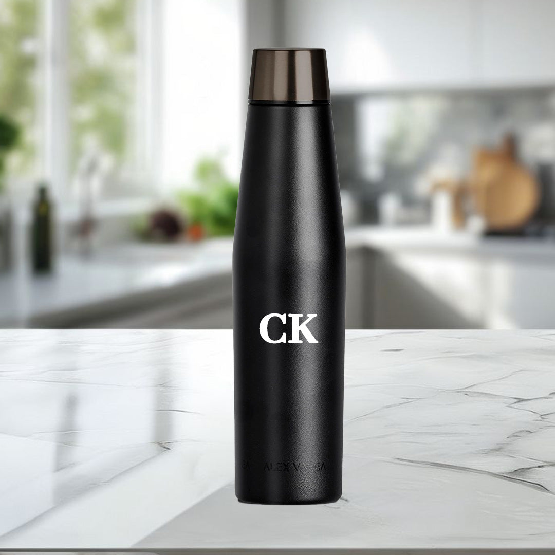 Solis Thermal Stainless Steel Vacuum Water Bottle - Initials