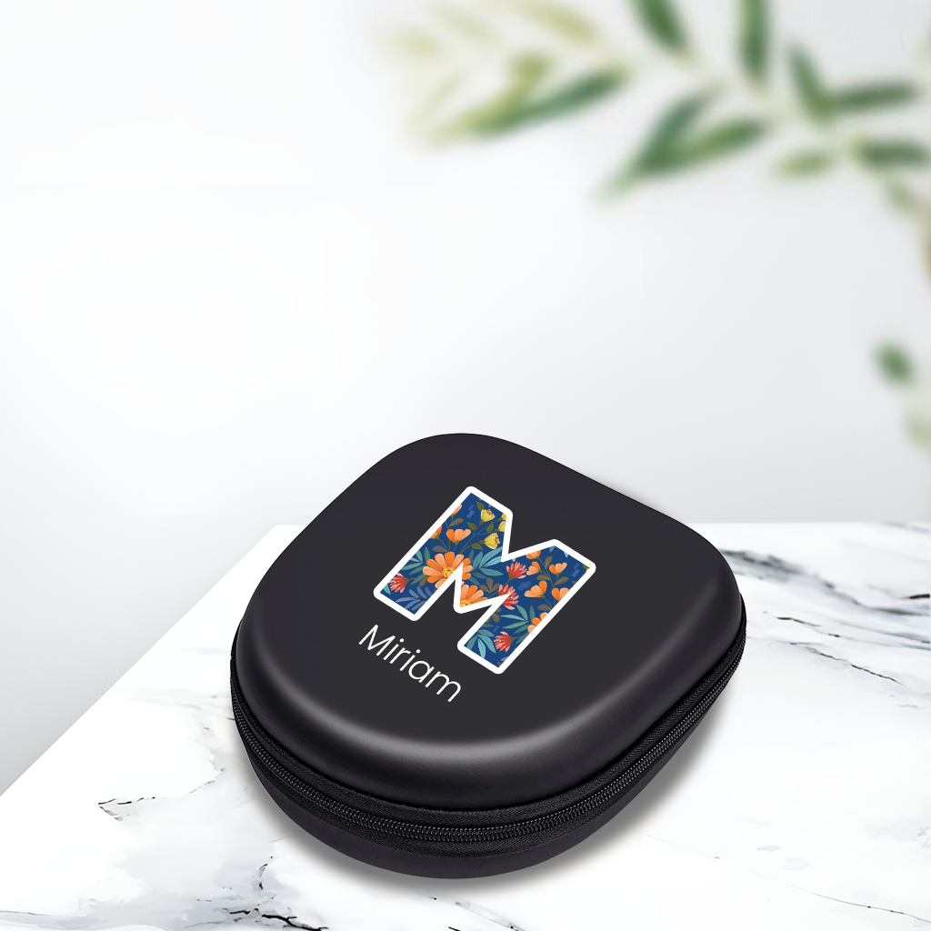 Personalised Utopia Pro Active Headphones - Floral Initial + Name