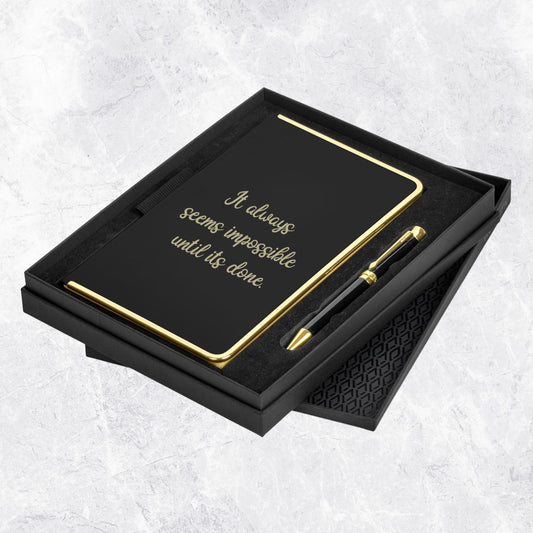 Personalised  Ink & Elegance Notebook & Pen Set