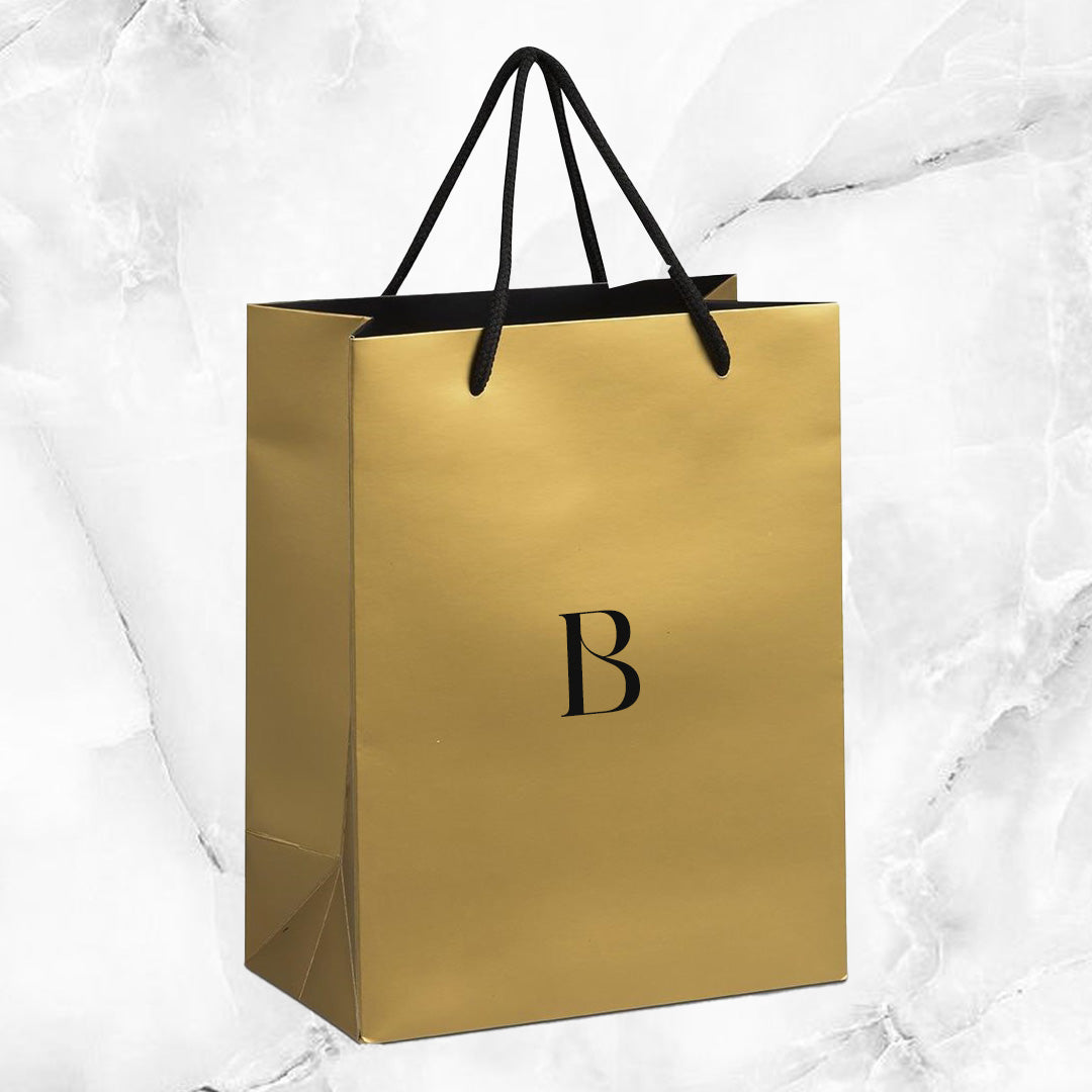 Glow Mini Paper Gift Bag - Initial ONLY