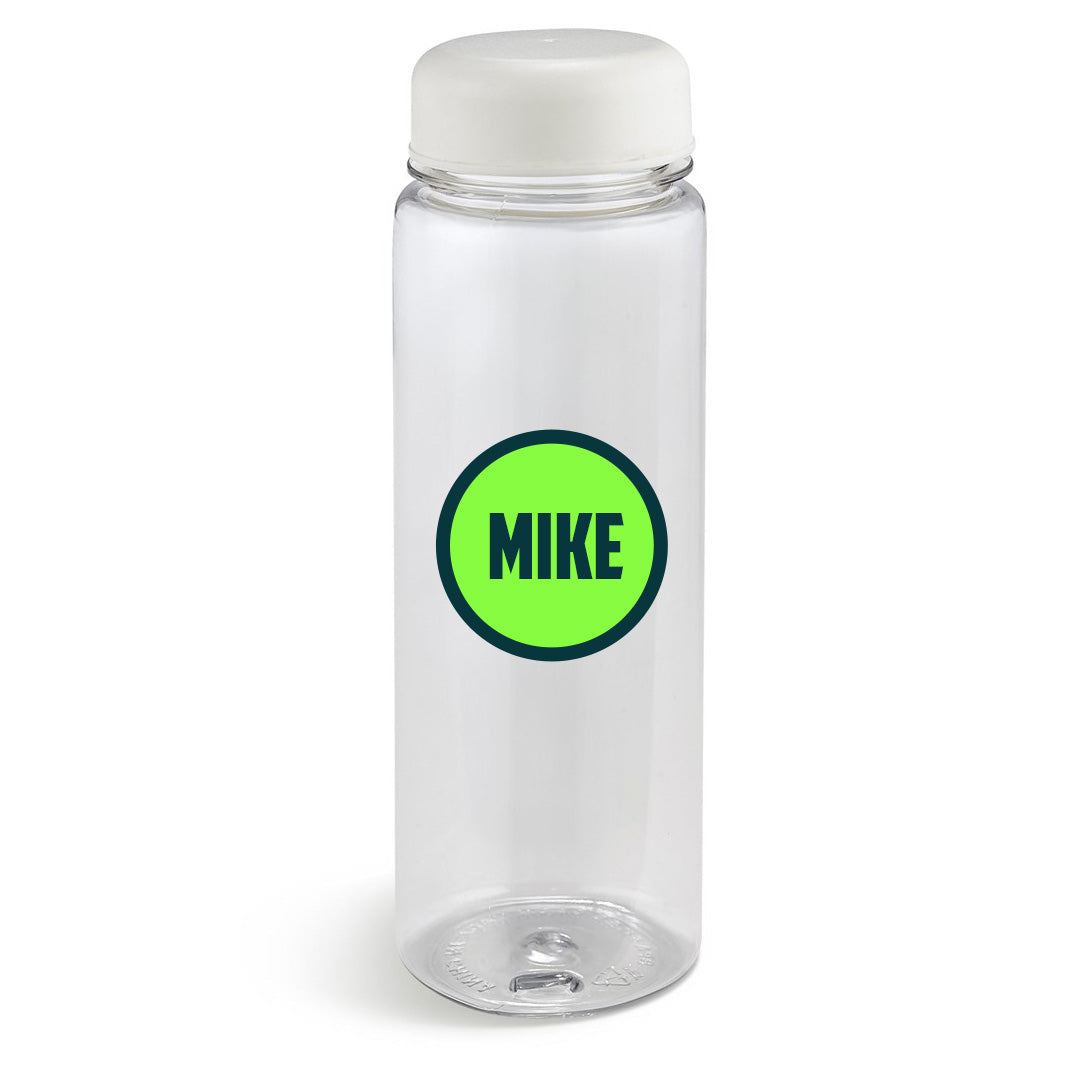 Personalised H20 Glow Plastic Water Bottle - Green Name