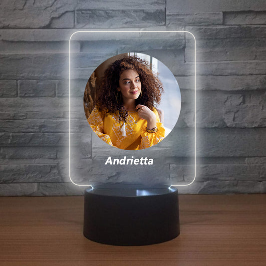 Personalised LED Lamp - Photo + Name