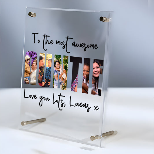 Personalised Auntie Acrylic Frame
