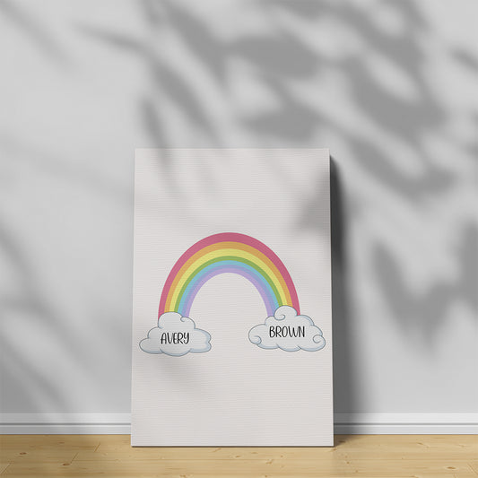 Personalised Canvas - Rainbow + Name
