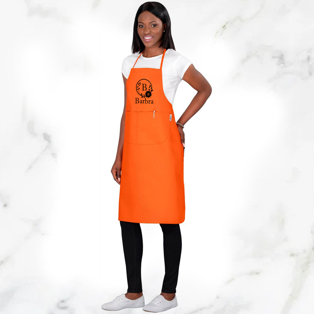 Essence Bib Apron - Flower + Name