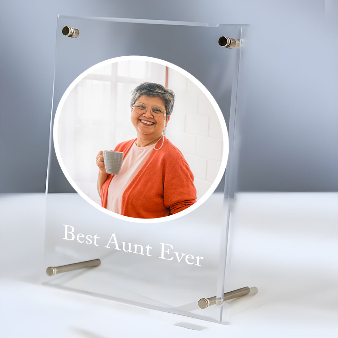 Personalised Acrylic Frame - Best Aunt Ever + Photo