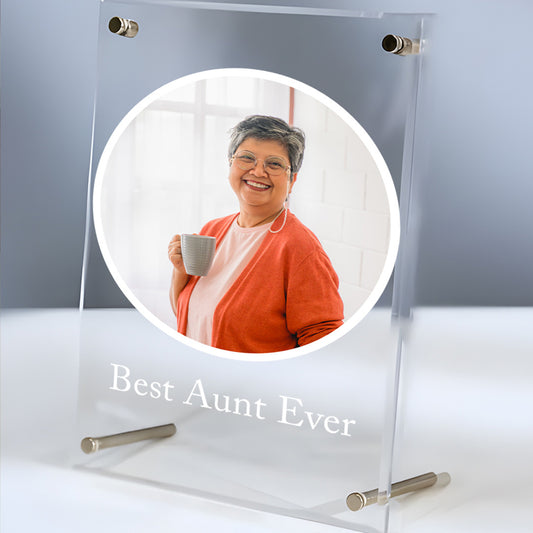 Personalised Acrylic Frame - Best Aunt Ever + Photo