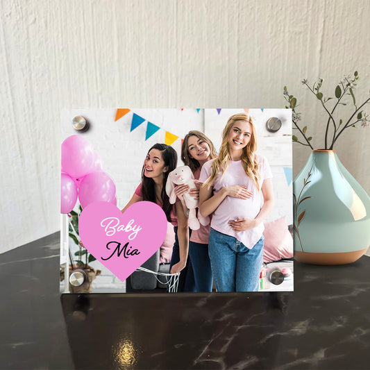 Personalised Acrylic Frame - Baby Name _ Photo