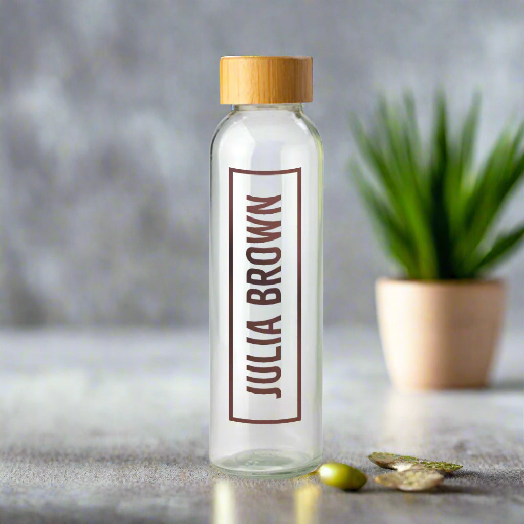 Personalized Bello Glass Bottle Name + Surname
